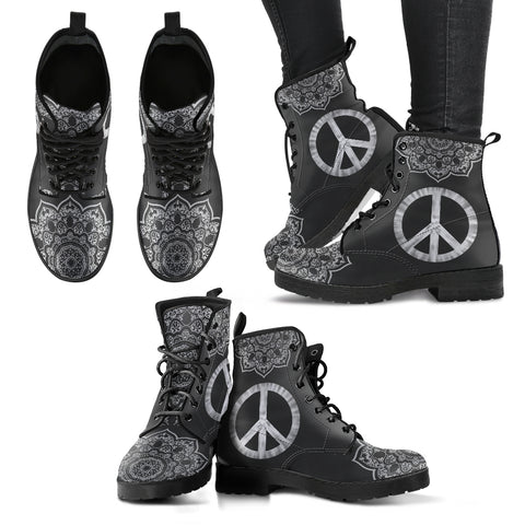 Mandala Peace Women's Leather Boots