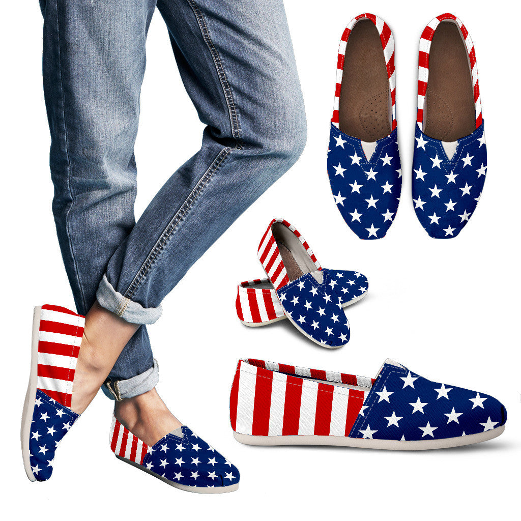 American Flag Womens Casual Shoes