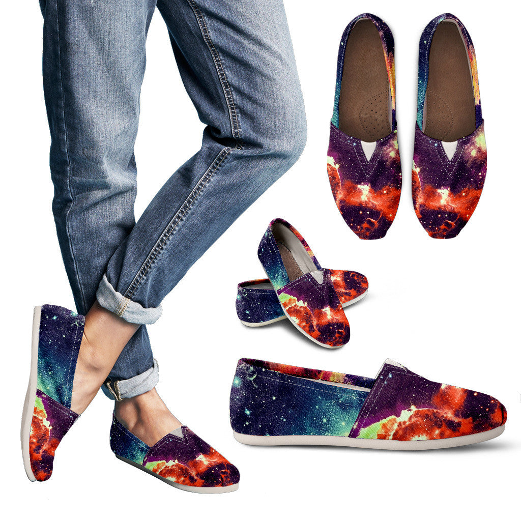 Galaxy Print Womens Casual Shoes