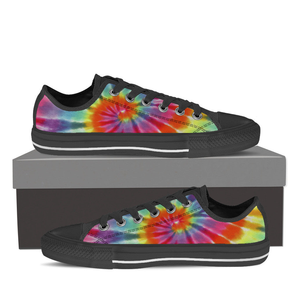 Hippie Colorful Mens Low Top Shoes