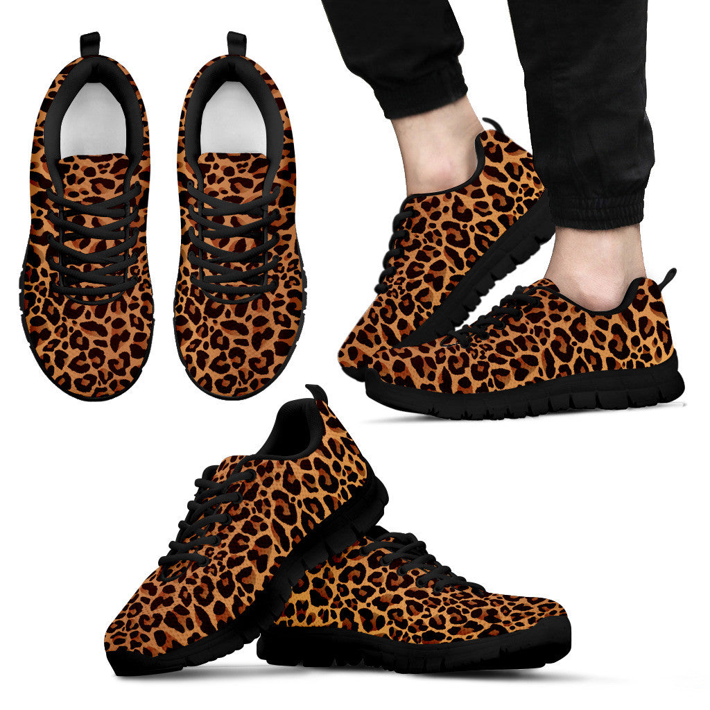 Leopard Print Black Sneakers