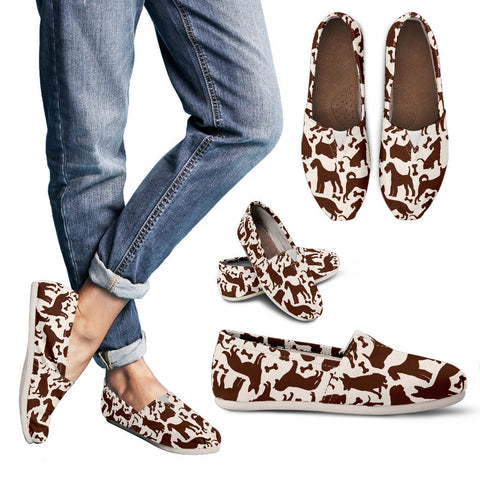 Dog Pattern Womens Casual Shoes