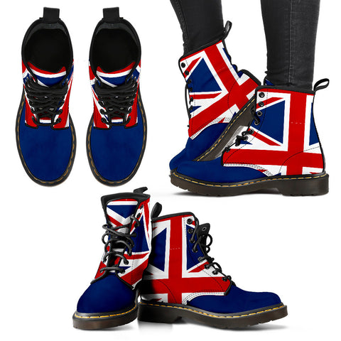 Union Jack Flag Blue Premium Suede Boots