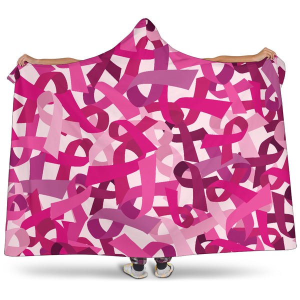 Breast Cancer Awareness Hooded Blanket