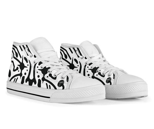 Circuit Negative White High Tops