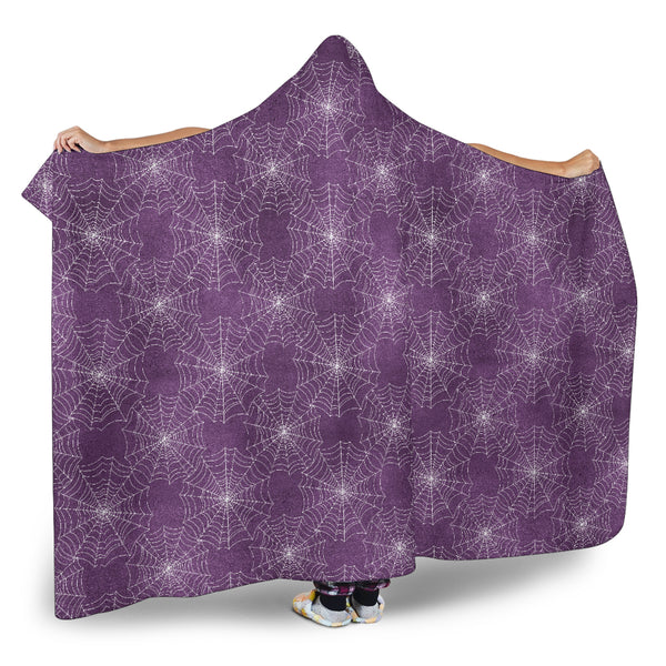 Goth Web Purple Hooded Blanket