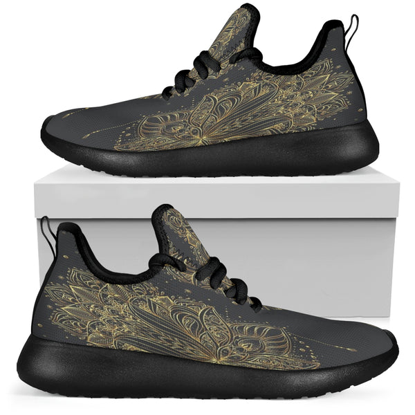 New Mesh Golden Lotus Mandala 3a black