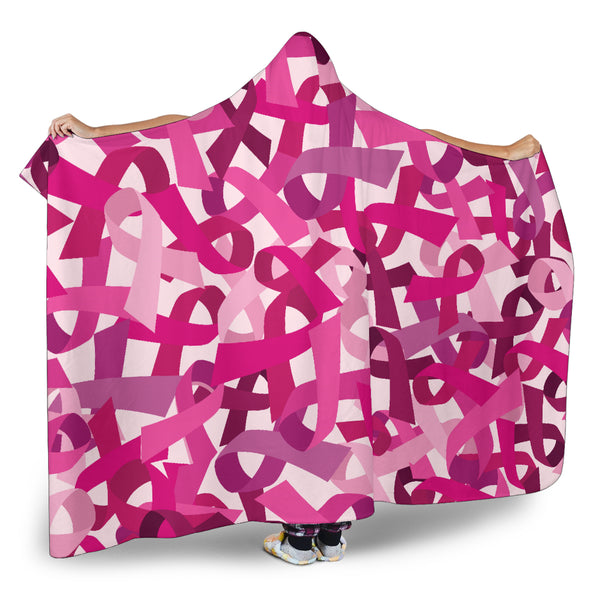 Breast Cancer Awareness Hooded Blanket