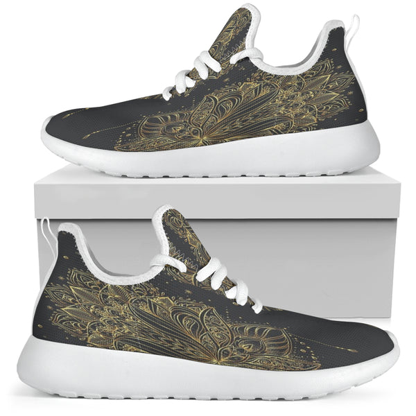 New Mesh Golden Lotus Mandala 3a white
