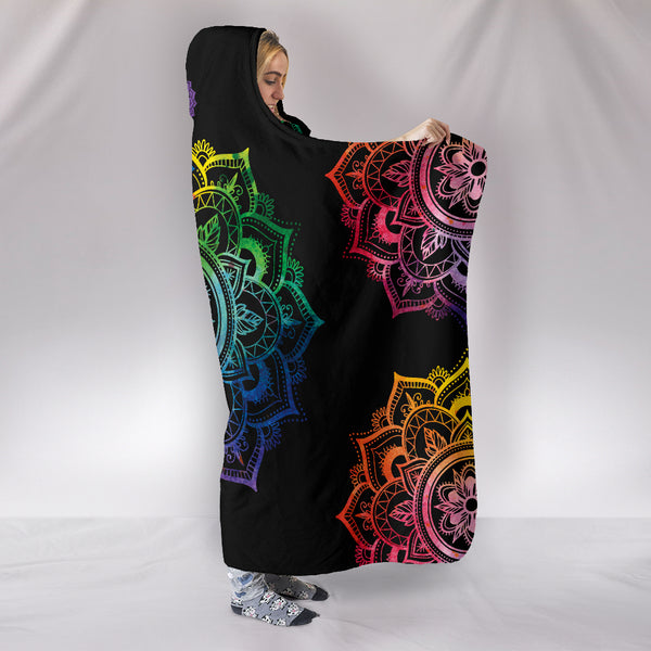 Chakra Mandala Hoodie Blanket