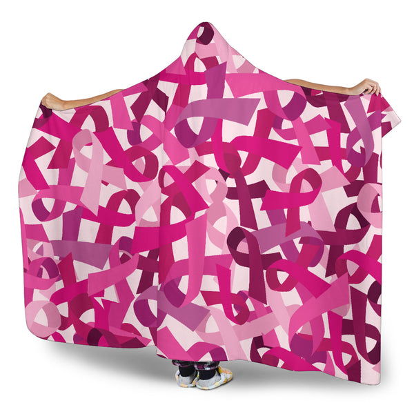 Breast Cancer Awareness Hooded Blanket