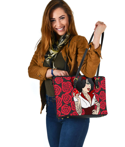 small leather tote new mock test