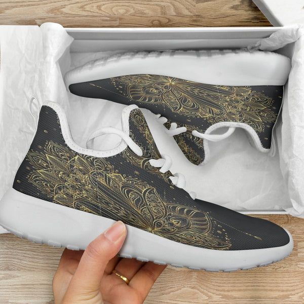 New Mesh Golden Lotus Mandala 3a white